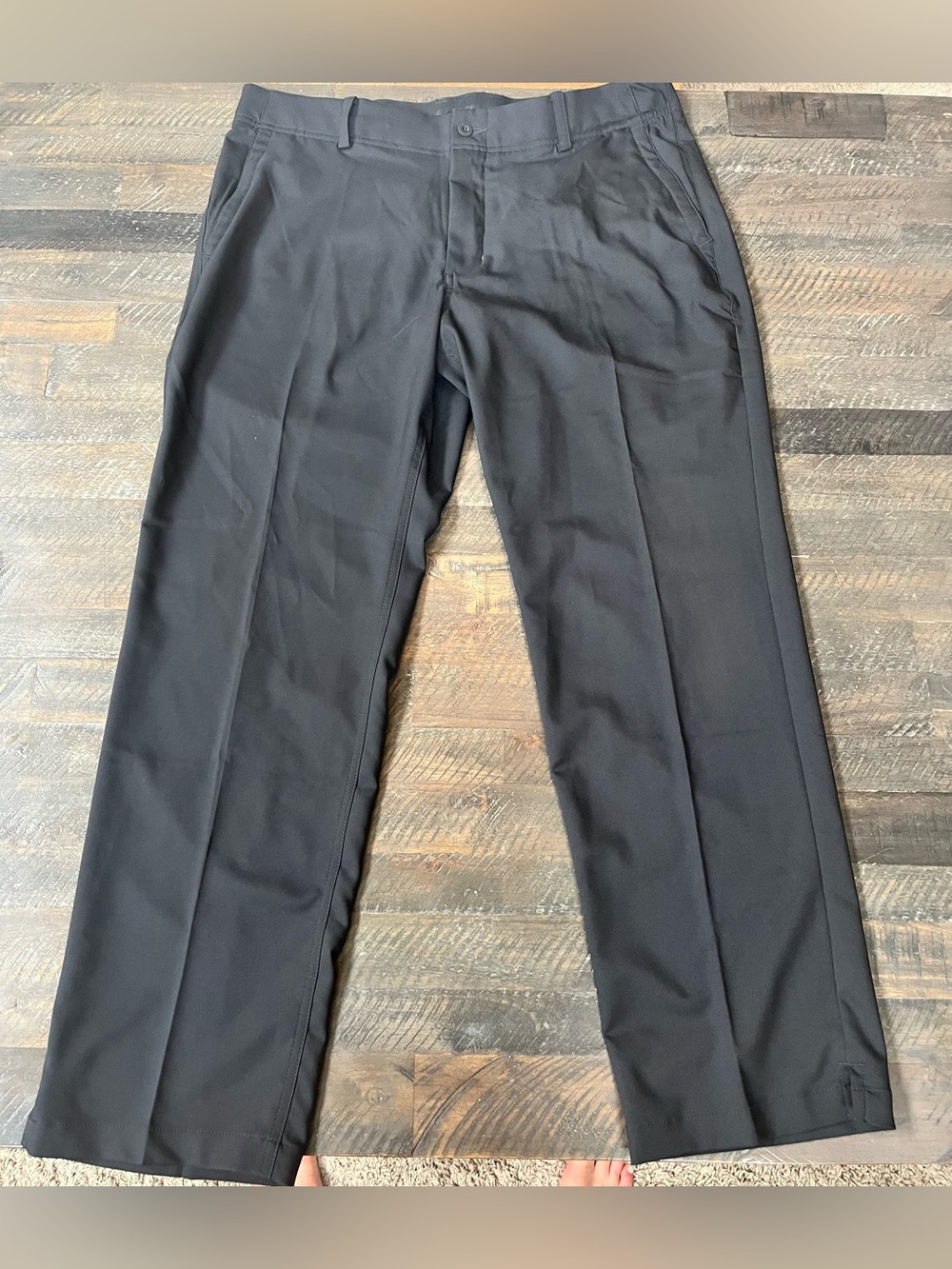 Nike Golf Dri-FIT Pants Mens 36x30 Black Stretch Flat Front Performance Slacks
